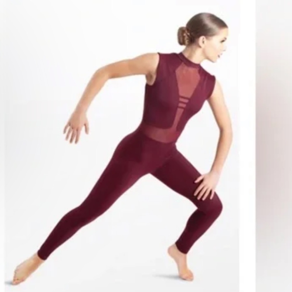 Weissman burgundy elite dance costume size adult small